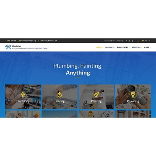 BlueCollar – Tamirci ve Yenileme İşi WordPress Teması