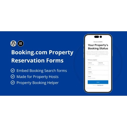 Booking.com Elementor için Tesis Rezervasyon Formları