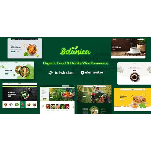 Botanica – Yiyecek ve İçecekler Tailwind CSS WooCommerce Teması