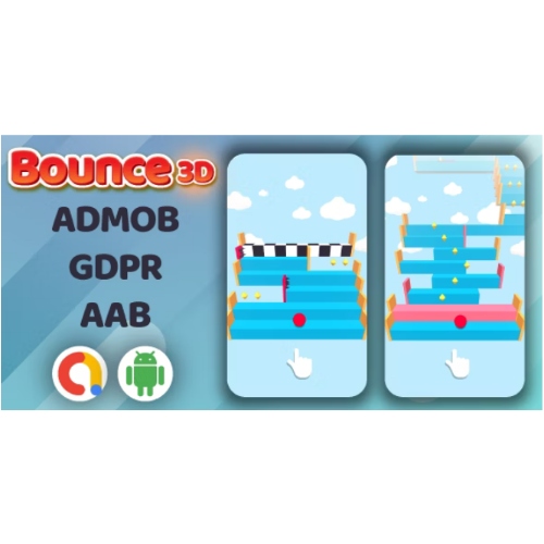 Bounce3D Zıplayan Top Android Oyunu + Admob
