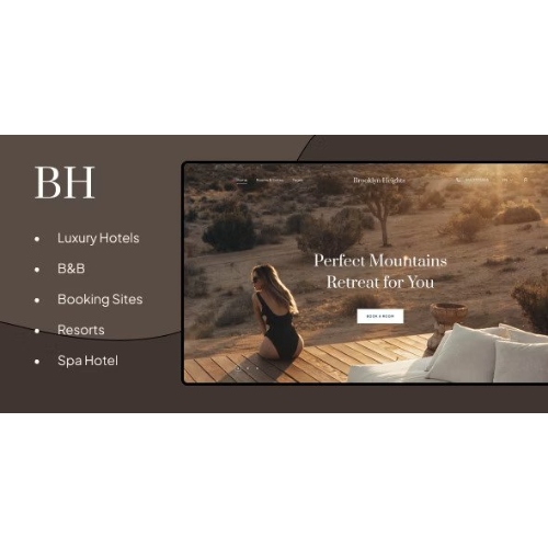 Brooklyn Heights – Otel Rezervasyonu WordPress Teması