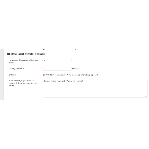 BuddyPress Özel Mesaj Hızı Sınırlayıcı BuddyPress Özel Mesaj Hızı Sınırlayıcı - Görsel 1