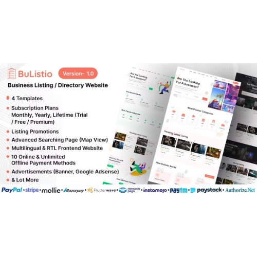 Bulistio – İşletme Listesi / Dizin Web Sitesi (Abonelik Tabanlı)
