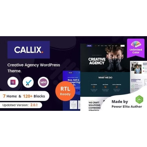 Callix – Yaratıcı Ajans WordPress Teması + RTL