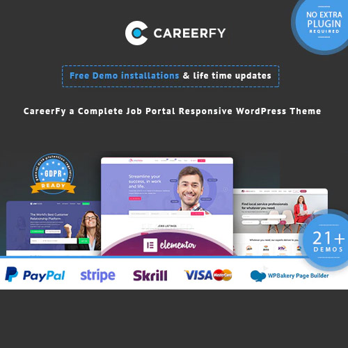 Careerfy – İş Panosu WordPress Teması Careerfy – İş Panosu WordPress Teması - Görsel 1