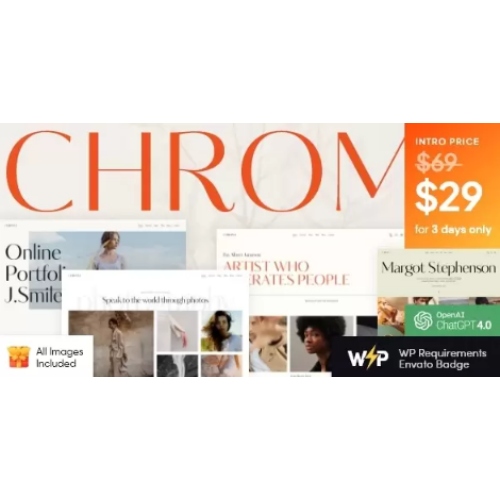 Chroma – Fotoğrafçılık Portföyü WordPress Teması