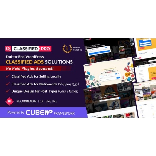 ClassifiedPro – Yerel Seri İlanlar WordPress Teması