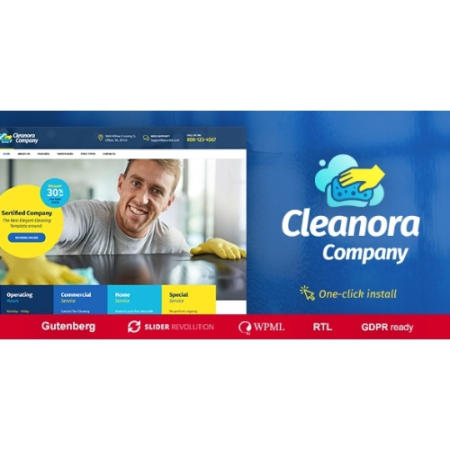 Cleanora – Temizlik Hizmetleri WordPress Teması Cleanora – Temizlik Hizmetleri WordPress Teması - Görsel 1