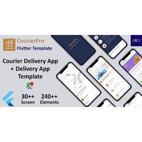 Kurye Teslimatı Flutter 3 Uygulama Şablonu | 2 Uygulama | Kullanıcı Uygulaması + Teslimat Uygulaması | KuryePro