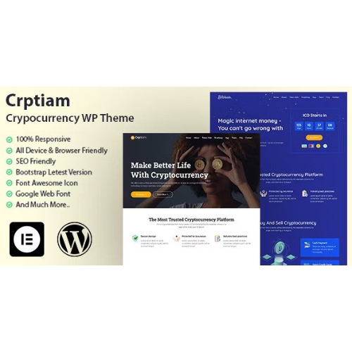 Crptiam – Kripto Para WordPress Teması