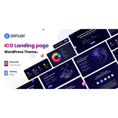 Cryptlight – ICO NFT AI Açılış Sayfası WordPress Teması