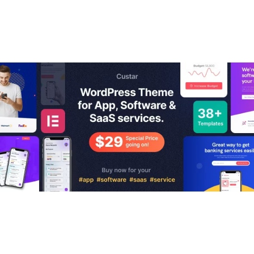 Custar – Yazılım ve Uygulama WordPress Teması