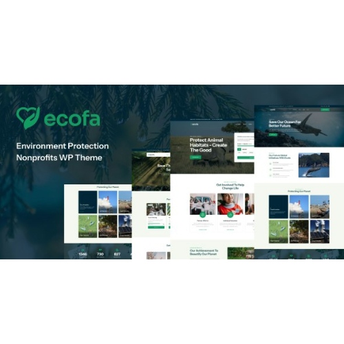Ecofa – Çevre Koruma Kâr Amacı Gütmeyen Kuruluş WordPress Teması
