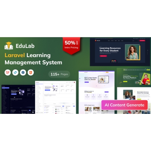 Edulab LMS – Tailwind CSS ile Laravel Öğrenme Yönetim Sistemi