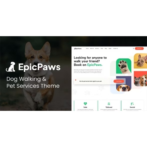 EpicPaws – Köpek Gezdirme ve Evcil Hayvan Hizmetleri Teması