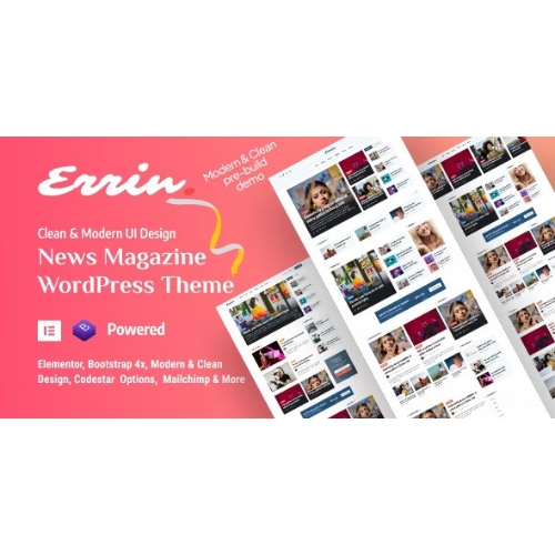 Errin – Kişisel Blog WordPress Teması