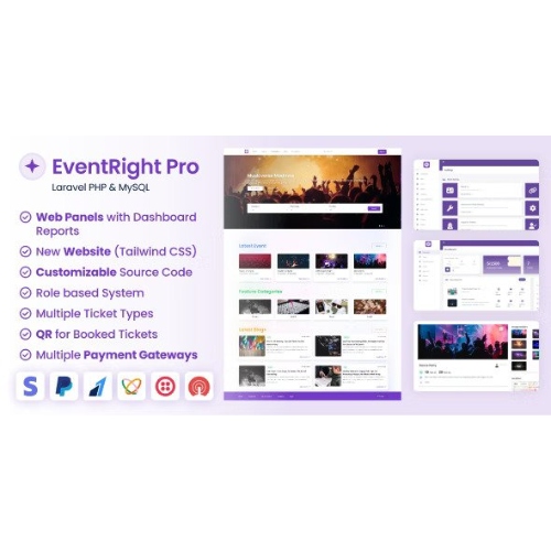 EventRight Pro – Web Sitesi ve Web Panelleri (SaaS) ile Bilet Satışı ve Etkinlik Rezervasyonu ve Yönetim Sistemi