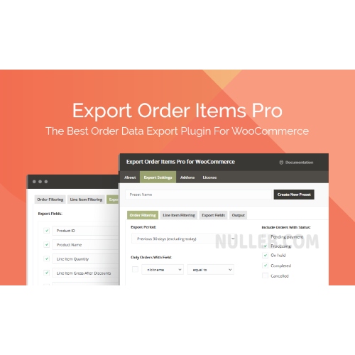 WooCommerce için Sipariş Öğelerini Dışa Aktarma Pro