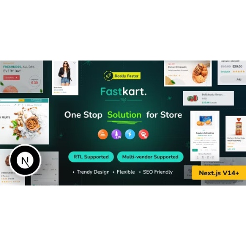 Fastkart – React Next JS ve Laravel REST API ile Tek veya Çok Satıcılı E-ticaret