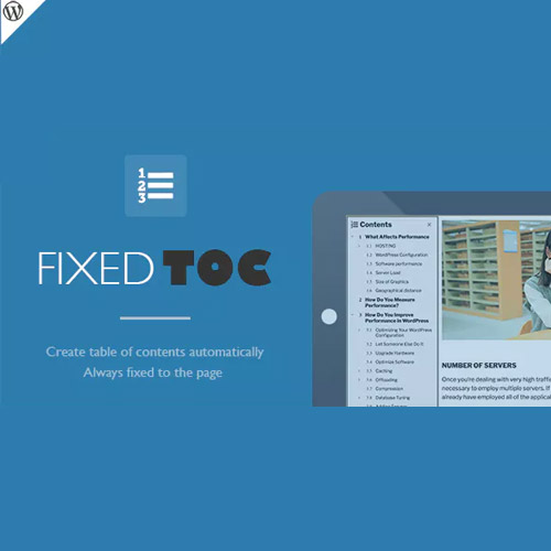 Sabit TOC – WordPress eklentisi için içindekiler tablosu