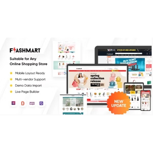 FlashMart – Çok Amaçlı Elementor WooCommerce WordPress Teması (10+ Ana Sayfa ve Mobil Düzene Hazır)