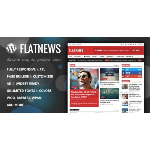 FlatNews – Duyarlı Dergi WordPress Teması