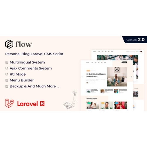 Flow – Laravel Kişisel Çok Dilli Blog Scripti