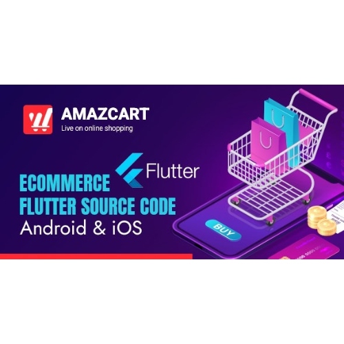 Amazy Flutter Amaz Cart – Android ve iOS için E-ticaret Flutter Kaynak kodu