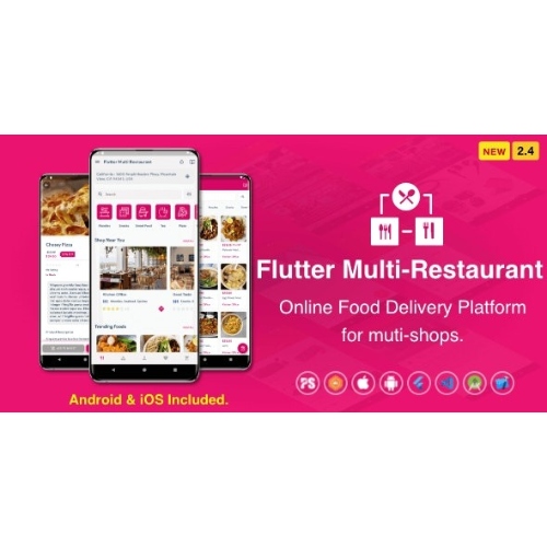 Flutter Çoklu Restoran (FoodPanda, GrabFood – iOS ve Android için Mobil Yemek Dağıtım Platformu) 2.4