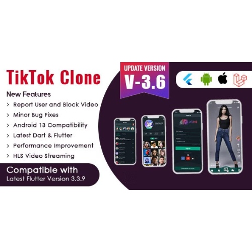 Flutter – TikTok Klonu | Android ve iOS için Triller Clone ve Kısa Video Yayını Mobil Uygulaması