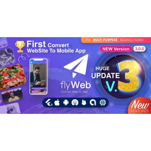 Web'den Uygulamaya Dönüştürücü için FlyWeb Flutter + Yönetici Paneli