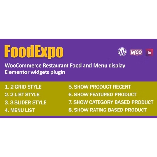 FoodExpo – WooCommerce Restoran Yemek Menüsü ekranı Elementor widget eklentisi FoodExpo – WooCommerce Restoran Yemek Menüsü ekranı Elementor widget eklentisi - Görsel 1