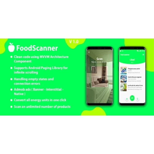 FoodScanner – Gıda Ürünleri Tarayıcı Android Uygulaması FoodScanner – Gıda Ürünleri Tarayıcı Android Uygulaması - Görsel 1