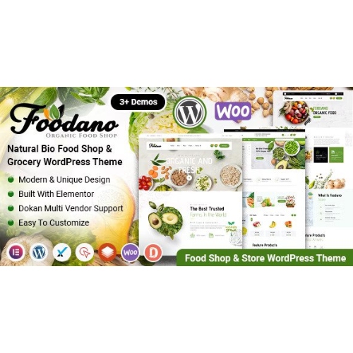 Foodano – Doğal Gıda Mağazası ve Bakkal WordPress Teması