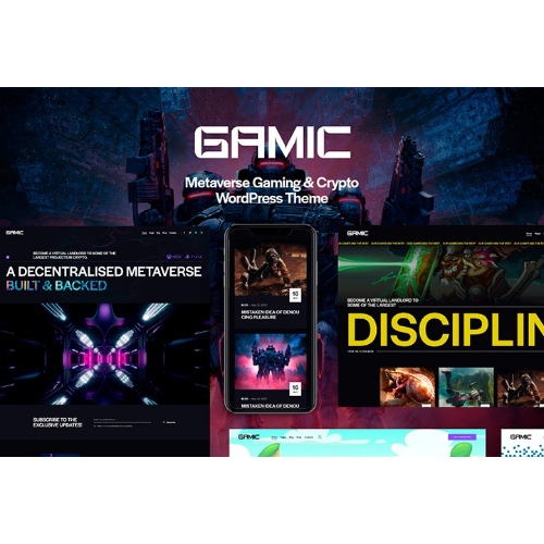 Gamic – Metaverse Oyun ve Kripto WordPress Teması