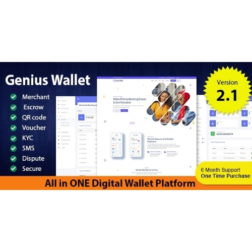 Genius Wallet – Ödeme Ağ Geçidi API'sine sahip Gelişmiş Cüzdan CMS'si