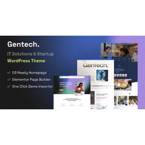 Gentech – BT Çözümleri ve Başlangıç ​​WordPress Teması