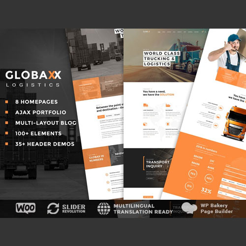 Globax – Lojistik WordPress Teması + Woocommerce