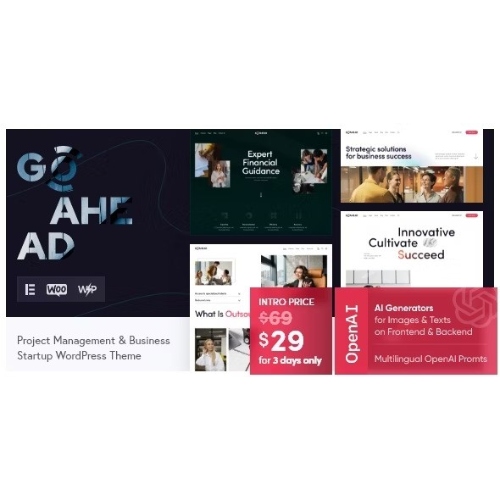 GoAhead — İşletme Başlangıç ​​WordPress Teması