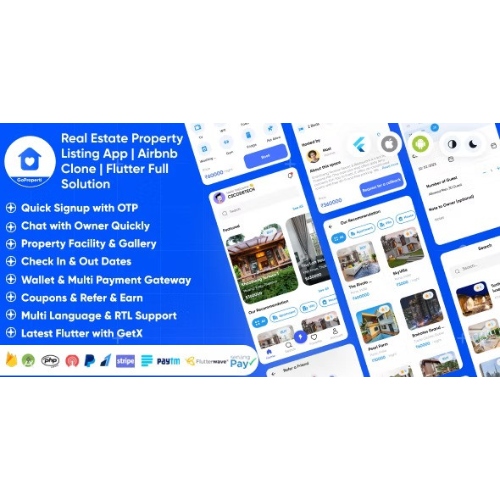 GoProperty – Emlak İlanı Uygulaması | Kiralama-Değişim-Satın Al | Airbnb Klonu | Tam Çözüm
