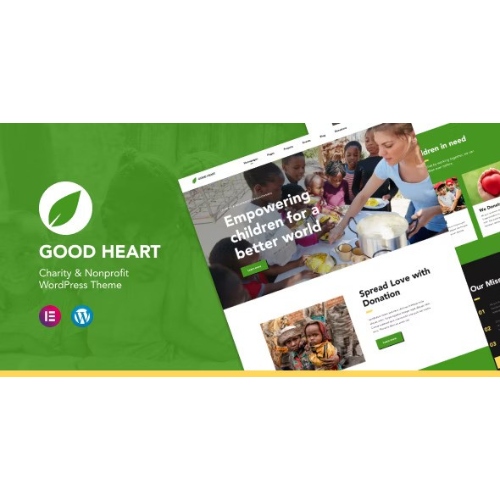 GoodHeart – Yardım Kuruluşu ve Kâr Amacı Gütmeyen Elementor WordPress Teması