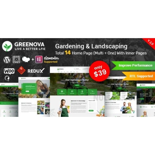Greenova – Bahçecilik ve Peyzaj WordPress Teması