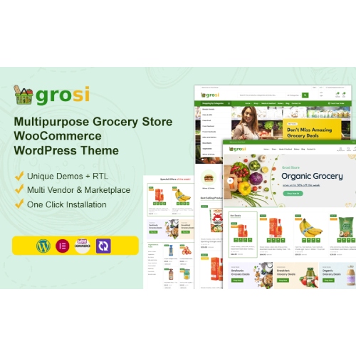 Grosi- Market WooCommerce WordPress Teması WooCommerce Teması