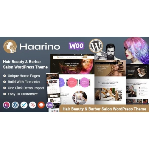 Haarino – Saç Güzellik ve Makyaj Salonu WordPress Teması