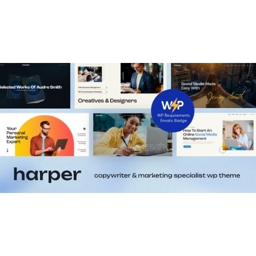 Harper – Metin Yazarı ve Pazarlama Uzmanı WordPress Teması