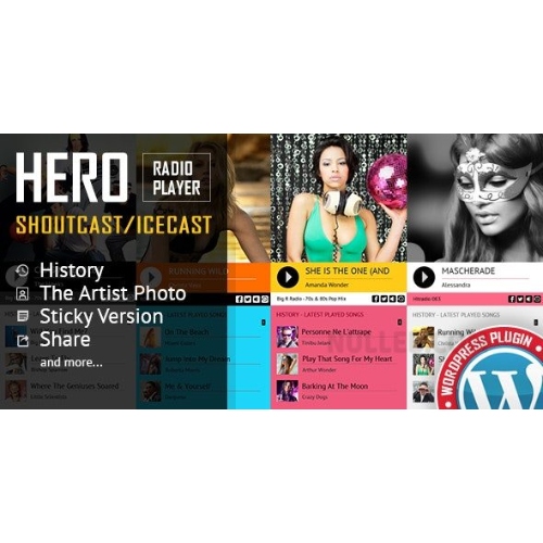 Hero – Shoutcast ve Icecast Tarihli Radyo Oynatıcı – WordPress Eklentisi