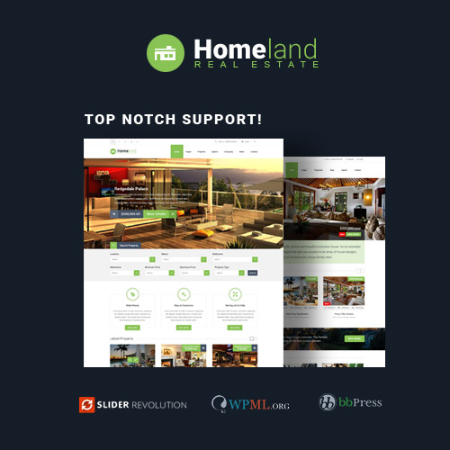 Homeland – WordPress için Duyarlı Emlak Teması Homeland – WordPress için Duyarlı Emlak Teması - Görsel 1