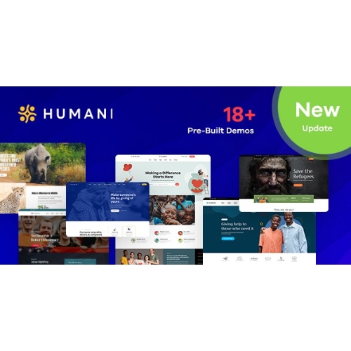 Humani – Kâr Amacı Gütmeyen Kuruluş ve Yardım Kuruluşu WordPress Teması