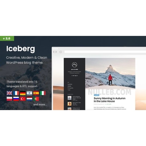 Iceberg – Basit ve Minimal Kişisel WordPress Blog Teması