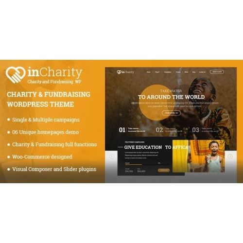 Charity'de | Bağış Toplama, Kâr Amacı Gütmeyen Kuruluş WordPress Teması
